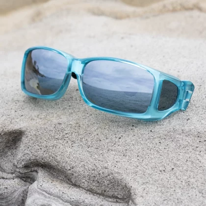 Wide Line (ML) Aqua Polarised Silver Mirror