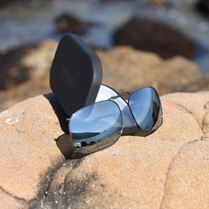 Clip-Ons SQR2-56 Gunmetal Polarised Silver Mirror
